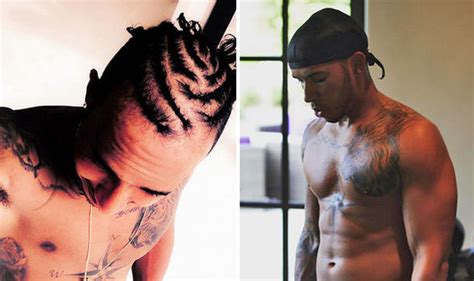 Lewis Hamilton Shows Off New Cornrows In Topless Instagram Snap Celebrity News Showbiz Tv