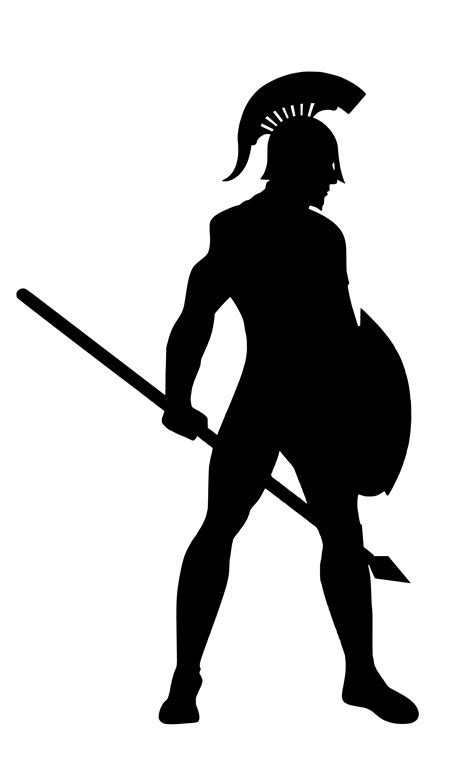 Free Images Silhouette Spartan Army Roman Soldier Shield Hero