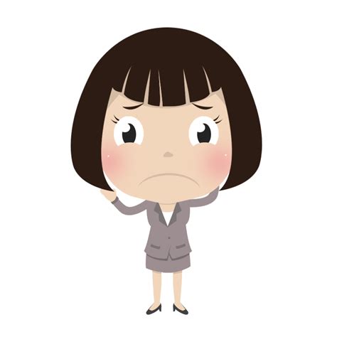 Sad Cartoon Girl Stickers Clip Art Library