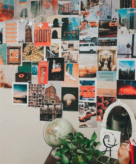 Compare prices on popular products in home decor. Tangerine Wall Kit / Collage Kit | Etsy | Art collage wall ...