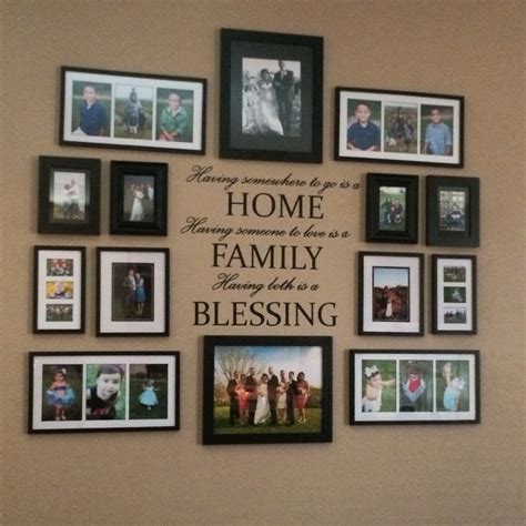 Gallery wall with room on the sides to add on as our family grows! | Frames on wall, Family ...