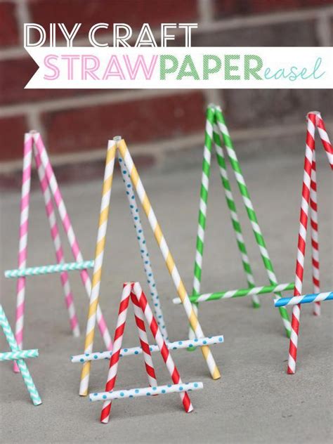 Image19 Paper Straw Easel Diy Craft Papercrafts Paper Straws Crafts