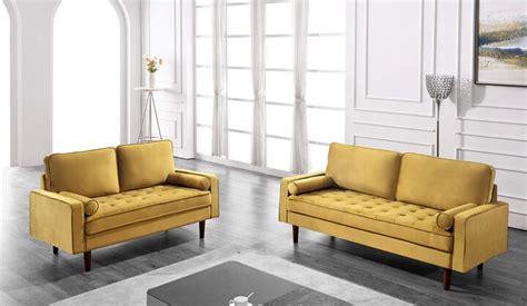 Container Furniture Direct Womble Modern Velvet Upholstered Living Room