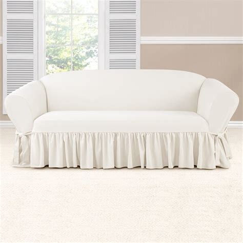 Lamberia printed sofa cover stretch couch cover sofa slipcovers for couches and loveseats with two free pillow case (dandelion, loveseat). Sure Fit Essential Twill Box Cushion Sofa Slipcover ...