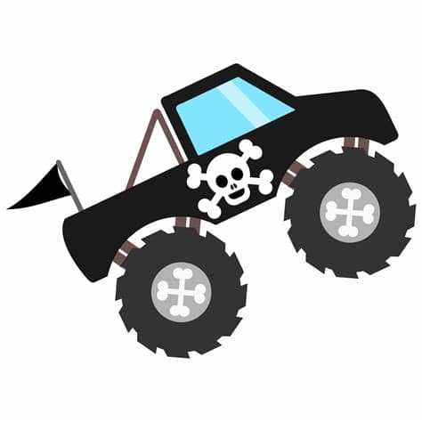 Free svg designs | download free svg files for your own. Black Pirate Monster Truck SVG File with Skull & Bones ...