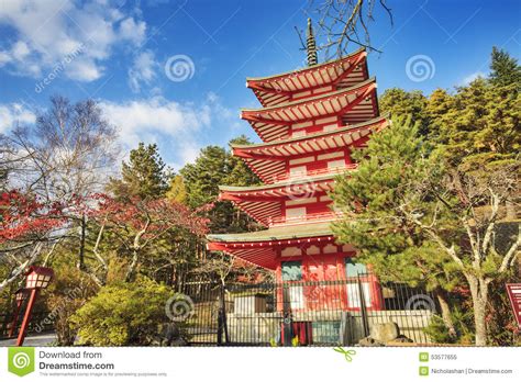 Mt Fuji With Fall Colors In Japan Stock Image Image Of