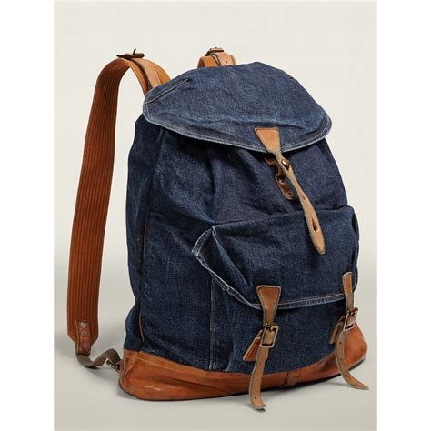 Lyst Rrl Canyon Denim Backpack In Blue For Men