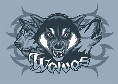 Premium Vector Three Wolves Attacking