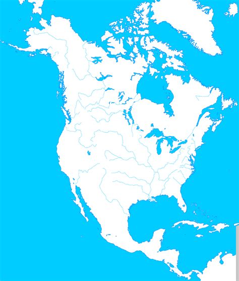 Large Blank Map Of North America
