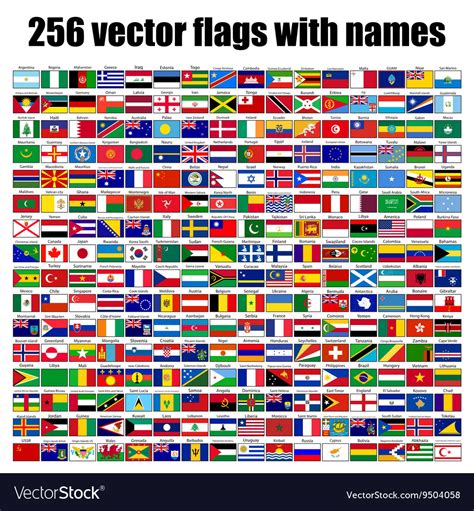 Flags Of The World Royalty Free Vector Image Vectorstock