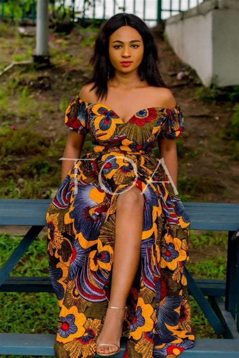 off shoulder elegant african print dress african print dress etsy african fashion ankara
