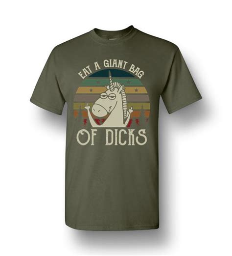 Unicorn Eat A Giant Bag Of Dicks Vintage Men Short Sleeve T Shirt Dreamstees Com Amazon Best