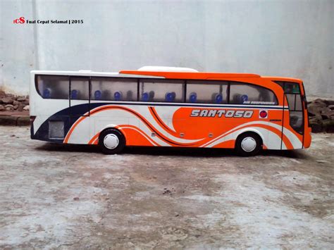 Miniatur Bis Santoso Jetbus Nk Fcs Fuat Cepat Selamat