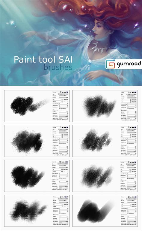 Paint Tool Sai Brush Textures Branches Dastronic