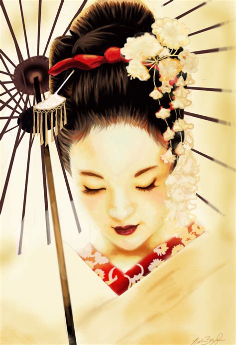 Japanese Geisha Geisha Geiko Or Geigi Are Traditional