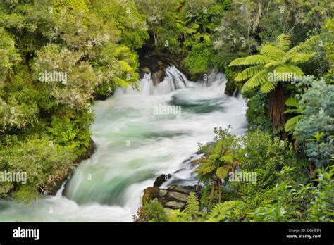 Okere Falls Rotorua Bay Of Plenty North Island New Zealand Stock