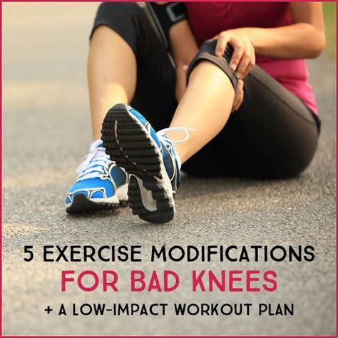 High impact exercise such as running, jumping, and other inner knee pain can leave you feeling frustrated and unable to efficiently complete your daily activities. 5 Exercise Modifications For Bad Knees and A Low-Impact ...