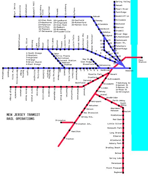 New Jersey Transit Route Map