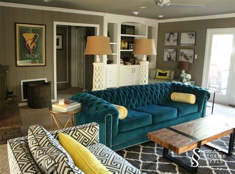 Teal Couch Living Room Bestroomone