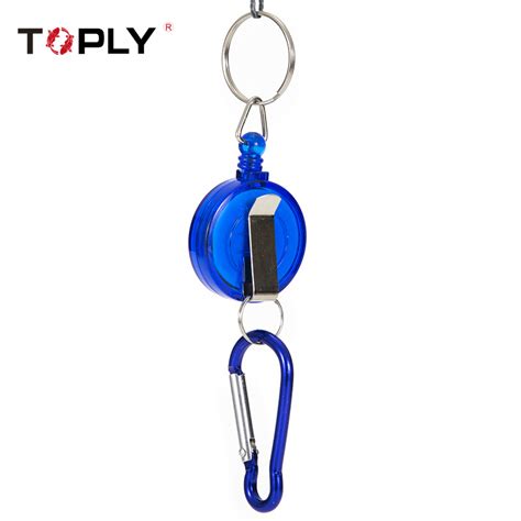 Wire Rope Keychain Blue Camping Telescopic Burglar Chain Key Holder
