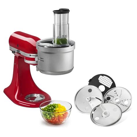 Tackle tough jobs with confidence with this kenwood food processor's 1000 watt electric motor. KitchenAid® Food Processor with Commercial Style Dicing Kit Attachment | Food processor recipes ...