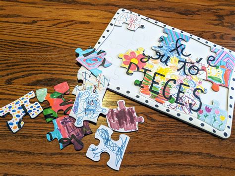 We Love You To Pieces Colorful Scribble Puzzle T