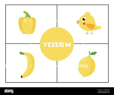 Basic Colors For Children Flashcards For Learning Colors Yellow Color