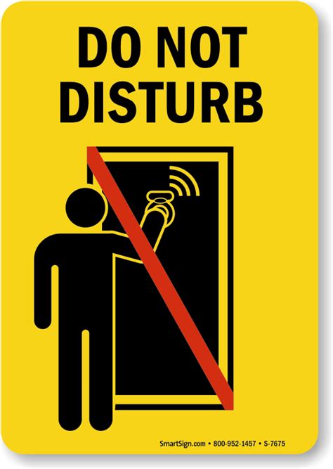 Maybe you would like to learn more about one of these? 10 in. x 7 in. Do Not Disturb Sign with Graphic, SKU: S-7675