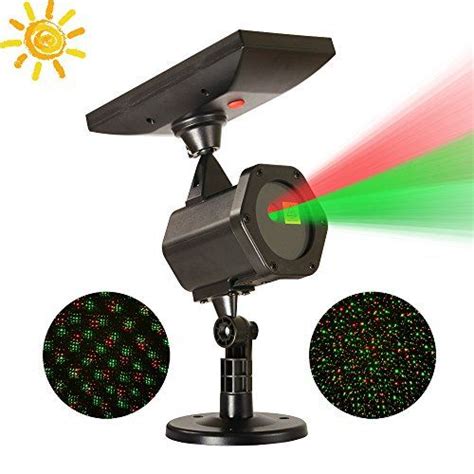 Solar Powered Laser Light Projector Christmas Laser Star Shower With