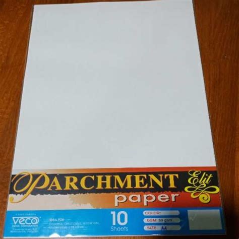 Parchment Paper 80gsm 9x12 A4 Short 100 Sheets 10 Packs Shopee