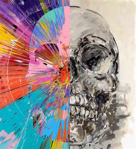 Damien Hirst Damien Hirst Art Skull Painting Skeleton Art