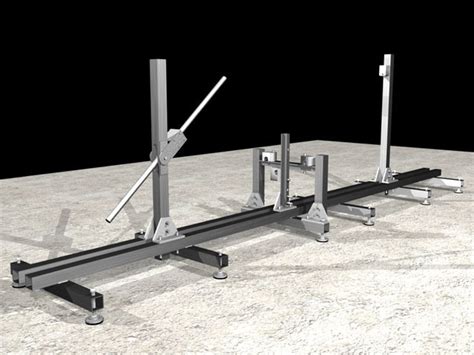 Neck fixture, axle plate fixture, two base clamps, neck cones, feet kit, adjustable width fixture, and threaded rods and spacer material for the axle plate fixture. How to Build a Motorcycle Jig