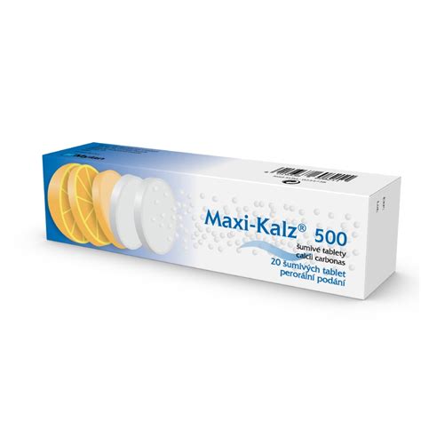 MAXI KALZ 500MG šumivá tableta 20