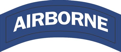 Airborne Blue And White Tab Decal