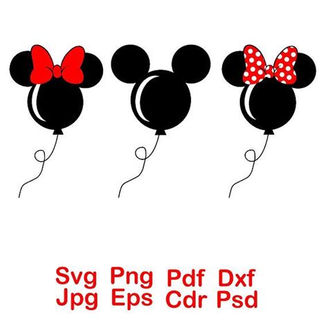 Clip Art Disney Balloons Svg Disney Svg Png Dxf Eps Cdr Pdf Mickey