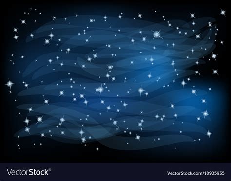 Night Sky With Stars Royalty Free Vector Image