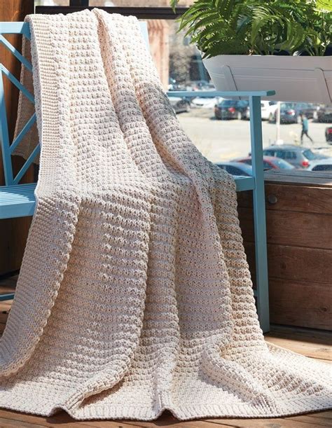 Free Knitting Pattern For Easy Textured Throw Easy Afghan In With An 8 Row Stit Knit Afghan