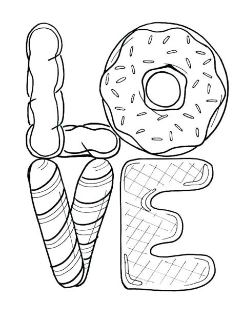 Doughnut Donut Coloring Page Free Printable Templates