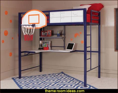 Adding a bronze trophy lamp and other fun basketball decor to your son or daughter's bedroom is a slam dunk, too. Decorating theme bedrooms - Maries Manor: basketball ...