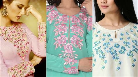 Gorgeous And Beautiful Embroidered Neck Designs Youtube