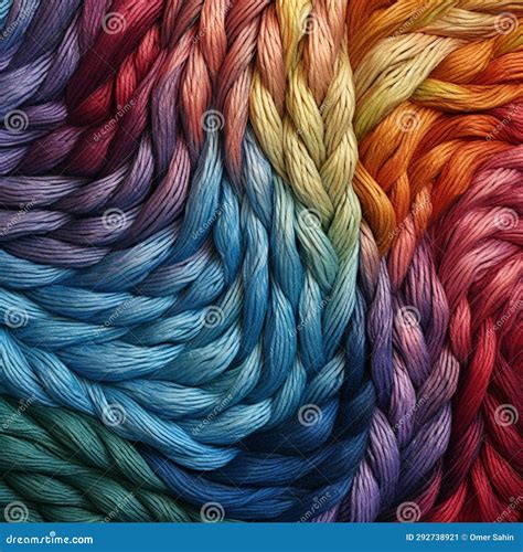 Close-up Woolen Texture Transformed into a Vibrant Symphony of Colors