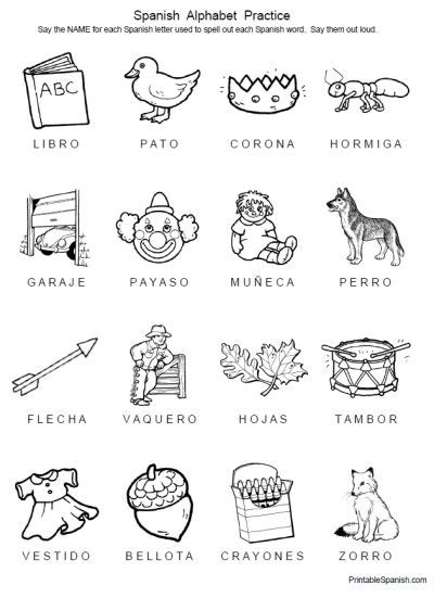 FREE 8-page printable packet: Spanish Alphabet Practice from ...