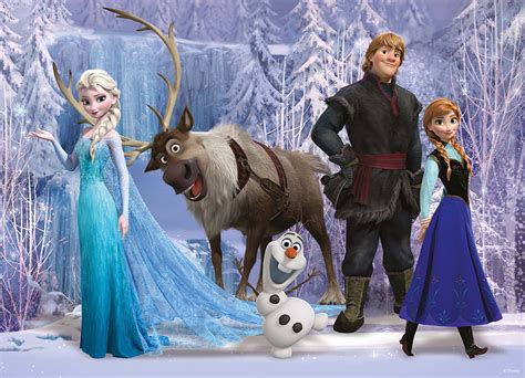 Disney Frozen Sven Olaf Kristoff Anna Cartoon Elsa Hd Wallpaper