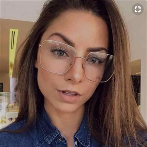 Big Square Blue Light Glasses Large Frame Metal Thin Spectacle Frames