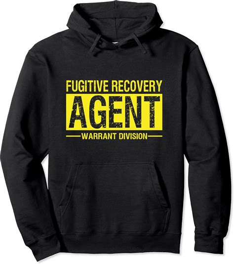Fugitive Recovery Bail Agent Halloween Costume Pullover Hoodie Amazon