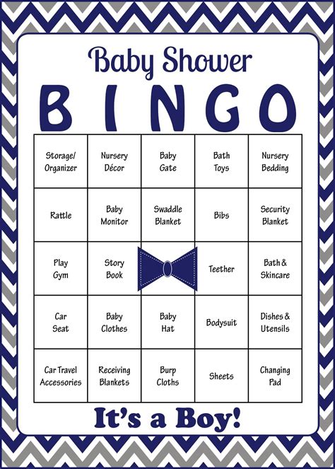 Little Man Baby Shower Game Download For Boy Baby Bingo Celebrate