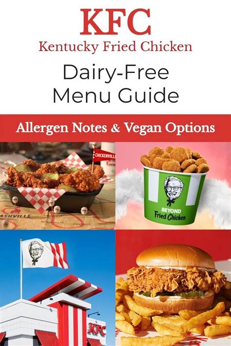 Kfc Dairy Free Menu Guide With Vegan List And Allergen Notes Dairy Free