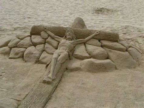 Sand Art Of Jesus Sand Sculptures Sculpture Sand Art