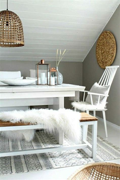 Scandinavian Chic Home Accessories Set Up Fur Pads Home Dining Room