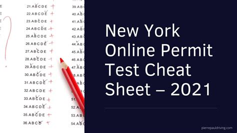 New York Online Permit Test Cheat Sheet 2022 In 2022 Permit Test